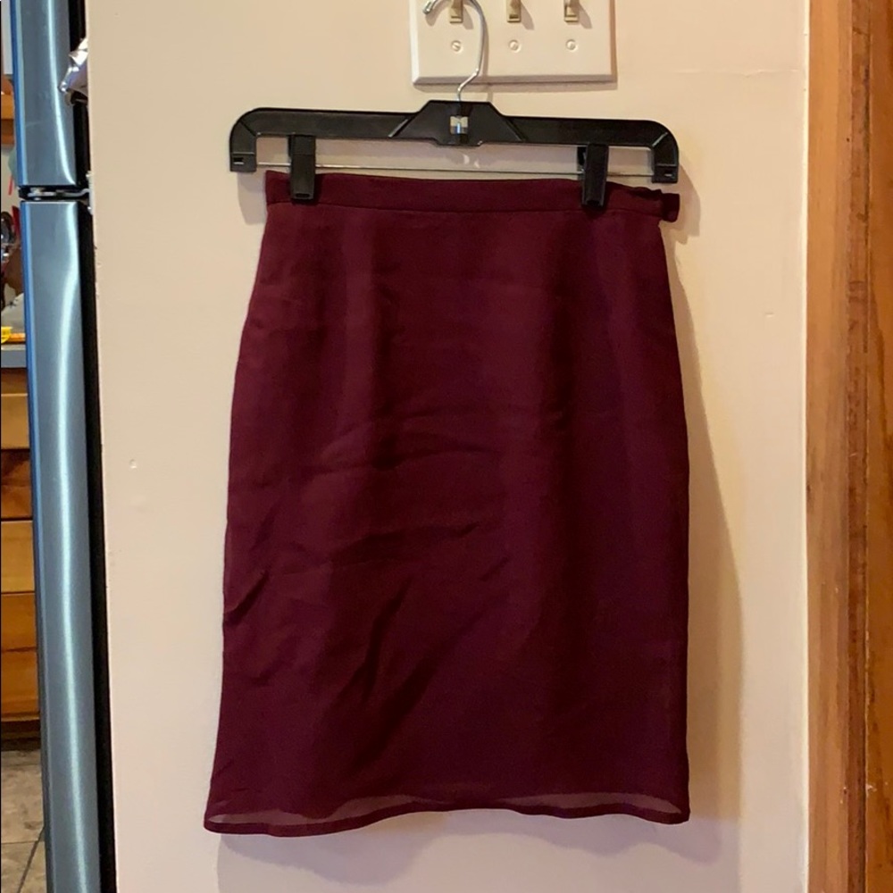 Dolce & Gabbana Maroon Work Skirt